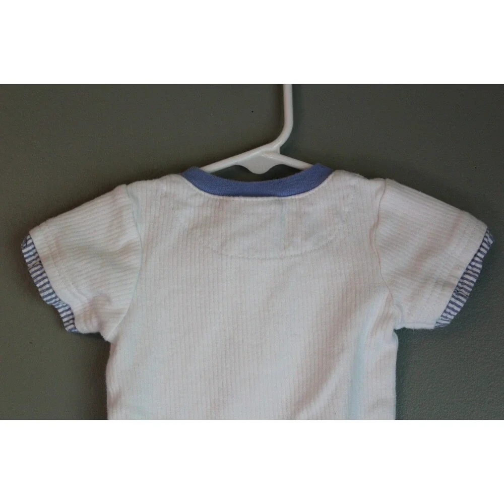 Vintage Precious Moments Baby Boy Soccer One Pc Bodysuit Size 3/6 M 100% Cotton